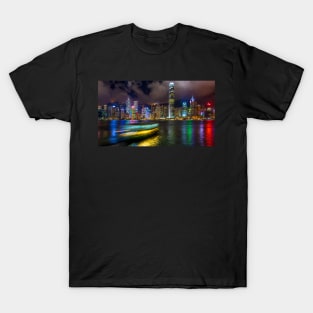 Cross The Harbour - Hong Kong River - Aesthetic Artwork T-Shirt
